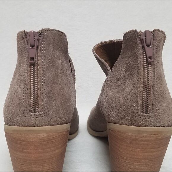 ANTHROPOLOGIE Susina Carina Suede Open Toe Bootie - Picture 11 of 16